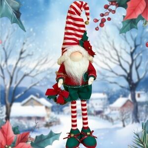 Magic Winter Treasures Scandinavian Standing Elf Gnome Doll NWT